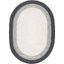 Handmade Grey/Ivory Wool Oval Braided 8' x 10' Area Rug