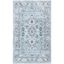 Isabella Blue and Creme Synthetic Oriental Runner Rug