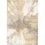 Eco-Friendly Gold Abstract 4'x6' Synthetic Area Rug