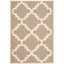 Brown and Beige Geometric Trellis Indoor/Outdoor Area Rug