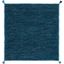 Coastal Charm Handwoven Cotton Blue Square Area Rug