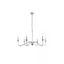 Rohan Polished Nickel 6-Light Taper Candle Chandelier