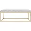 Reynolds Transitional 48" Grey Velvet Storage Bench with Brass Legs