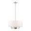 Mini Cresthaven Brushed Nickel 4-Light Chandelier with Crystal Accents