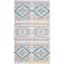 Saffron Blue and Cream Hand Loomed Wool Area Rug