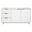 Granville 55" White Modern Buffet Sideboard with Ribbed Drawers