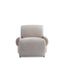 Beige Chenille Upholstered Accent Chair with Pine Wood Frame