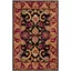 Classic Black and Burgundy Hand-Tufted Wool Area Rug 4' x 6'