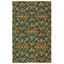 Hand-Tufted Elegance Green & Orange Wool 3' x 5' Area Rug