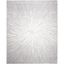 Evoke Abstract Sunburst 8' x 10' Dark Grey/Ivory Synthetic Area Rug