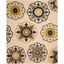 Ivory Floral Elegance 8' x 10' Easy-Care Synthetic Area Rug