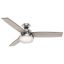 52" Brushed Nickel Ceiling Fan with LED Light and Remote