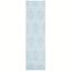 Marbella Light Blue and Ivory Flat Woven Wool Runner Rug