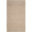 Hand-Knotted Natural Fiber Rectangular Area Rug - 6' x 9'