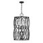 Snowden Matte Black Glass 8-Light Pendant