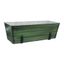 Medium Green Galvanized Steel Flower Box with Black Brackets