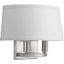 Cherish Brushed Nickel Two-Light Wall Sconce with Summer Linen Shade