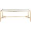 Transitional Antwan 50'' Gold Metal and Glass Coffee Table