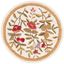 Ivory Floral Elegance Round Wool Rug 3' Hand-Knotted