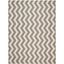 Gray and Beige Chevron Outdoor Area Rug, 8' x 11'