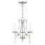 Daphne Brushed Nickel 3-Light Mini Chandelier with Teardrop Crystals