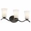 23" Distressed Bronze Transitional 3-Light Wall Sconce