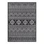 Contemporary Geometric Black Synthetic 5' x 7' Flatwoven Rug