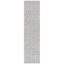 Gray Geometric Synthetic Low Pile Runner Rug