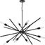 Astra Matte Black 8-Light Sputnik Chandelier