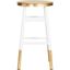 White and Gold Iron Backless Counter Stool