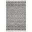 Braided Tassel Gray 4' x 6' Square Shag Area Rug