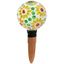 Bright Blooms Mosaic Glass Plant Watering Globe with Clay Spike