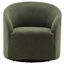 32" Green Boucle Swivel Barrel Accent Chair