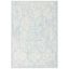 Ivory and Turquoise Abstract Hand-Tufted Wool Area Rug, 2' x 3'