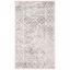 Ivory and Grey Synthetic 2' x 5' Hand-Knotted Easy Care Runner Rug