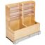 Maple Wood L-Shaped Vanity Cabinet Organizer with Soft-Close Slides