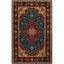 Heritage Blue and Red Hand-Tufted Wool Area Rug 4' x 6'