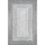 Light Gray Braided Square Synthetic 3' x 5' Indoor/Outdoor Rug