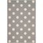 Grey and Ivory Polka Dot Wool Kids Area Rug, 4' x 6'