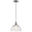 Avery Chrome Mini Pendant with Clear Seeded Glass