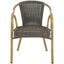 Dagny Brown Wicker and Aluminum Arm Chair Set