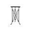 Black Round Metal Side Table with Claw Feet