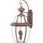 Aged Copper 20" Outdoor Wall Lantern with Clear Glass