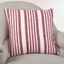 Red and White Nautical Striped Cotton Throw Pillow