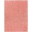 Coral Pink Tufted Washable Synthetic Area Rug 5'3" x 7'