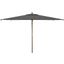 Aklin 10-Foot Gray Wooden Pulley Market Patio Umbrella