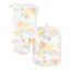 Amber Floral Cotton Oven Mitt and Pot Holder Set with Silicone Grip