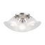 Edgemont Brushed Nickel 3-Light Flush Mount with White Alabaster Glass