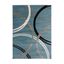 Modern Abstract Waves Blue Polypropylene Area Rug