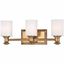 Liberty Gold 19" Cylinder Vanity Light with Etched Opal Glass